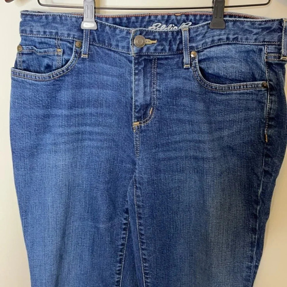 EDDIE BAUER Truly Straight Bootcut Jeans Blue Medium Wash Denim Mid-Rise Size 10 - Picture 3 of 11